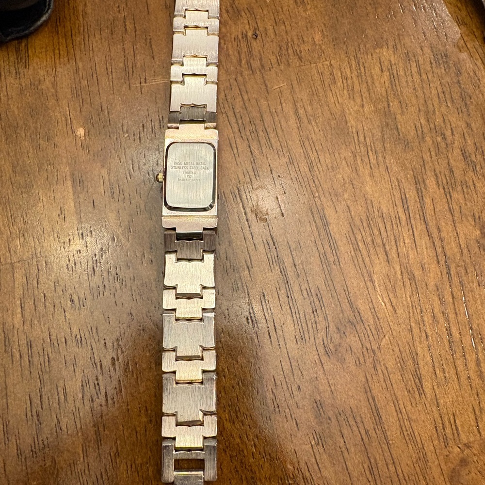 Anne Klein Gold And Silver Rectangular Watch - image 4